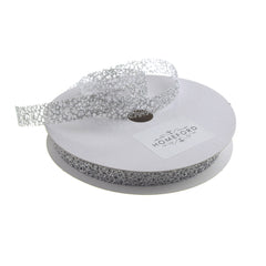 Glitter Web Mesh Ribbon, 5/8-Inch, 25 Yards