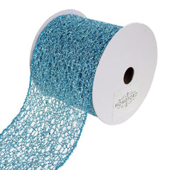 Open Weave Metallic Glitter Tinsel Mesh Christmas Ribbon, 10 Yards