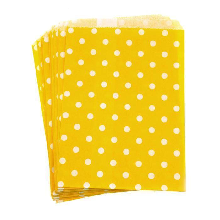 Small Dots Paper Treat Bags, 7-inch, 25-Piece