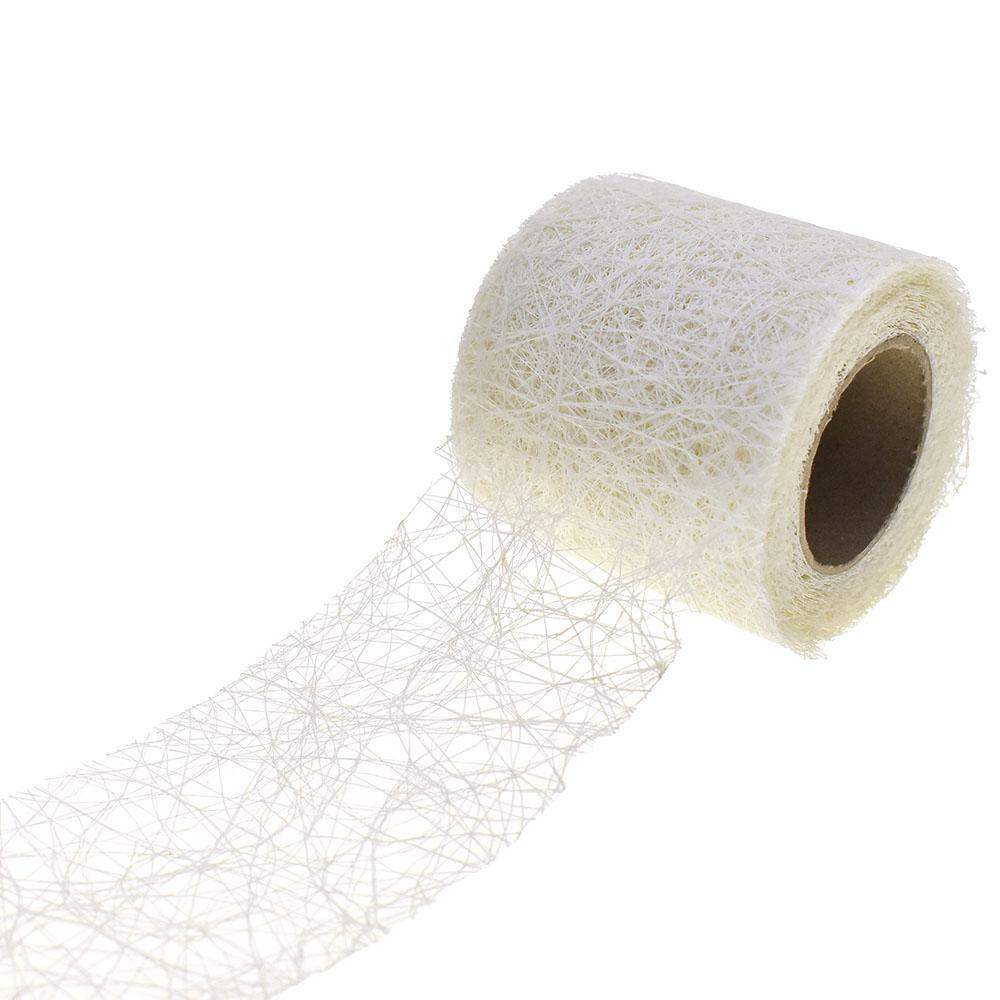 Rustic Faux Sisal Web Ribbon, 2-1/2-Inch, 10-Yard