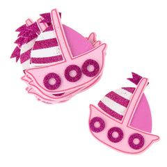 Foam Sailboat Cutouts with Glitter, 3-1/4-Inch, 10 Count