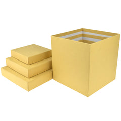 Nested Square Gift Boxes, 5-inch, 6-inch, 7-inch, 3-piece