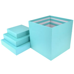 Nested Square Gift Boxes, 5-inch, 6-inch, 7-inch, 3-piece
