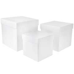 Nested Square Gift Boxes, 5-inch, 6-inch, 7-inch, 3-piece