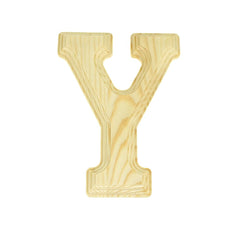 Pine Wood Beveled Wooden Letters and Numbers, 5-13/16-inch, Natural