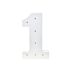 Wooden Standing LED Numbers, 11-1/2-inch, White
