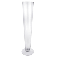 Clear Tall Pilsner Trumpet Clear Glass Vases