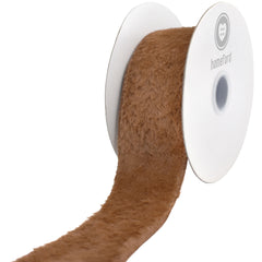 Christmas Soft Fuzzy Faux Fur Wired Ribbon, 10-yard