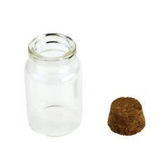 Glass Vial Bottles Cork Lid, 2-1/8-inch x 1-1/8-inch, 12-count, Clear