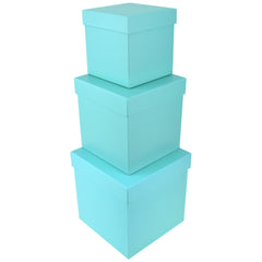 Nested Square Gift Boxes, 5-inch, 6-inch, 7-inch, 3-piece