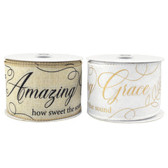 Patriotic Amazing Grace Wired Ribbon, 10-yard