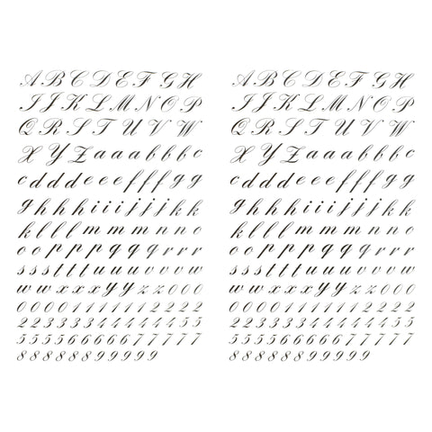 Cursive Script Font Craft Stickers, 1/2-inch, 312-piece