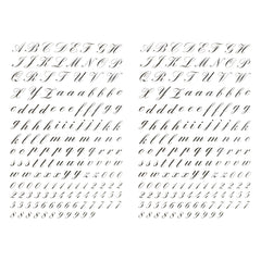 Cursive Script Font Craft Stickers, 1/2-inch, 312-piece
