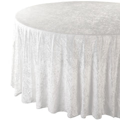 Round Velvet Party Dining Tablecloth, 120-inch