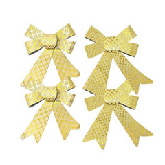 Metallic Embossed Christmas Bows