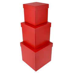 Nested Square Gift Boxes, 5-inch, 6-inch, 7-inch, 3-piece