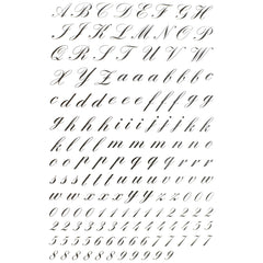 Cursive Script Font Craft Stickers, 1/2-inch, 312-piece