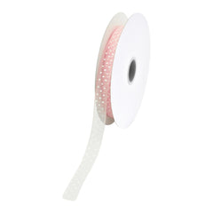 Swiss Polka Dots Sheer Organza Ribbon, 3/8-inch, 25-yard