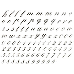 Cursive Script Font Craft Stickers, 1/2-inch, 312-piece