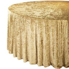 Round Velvet Party Dining Tablecloth, 120-inch