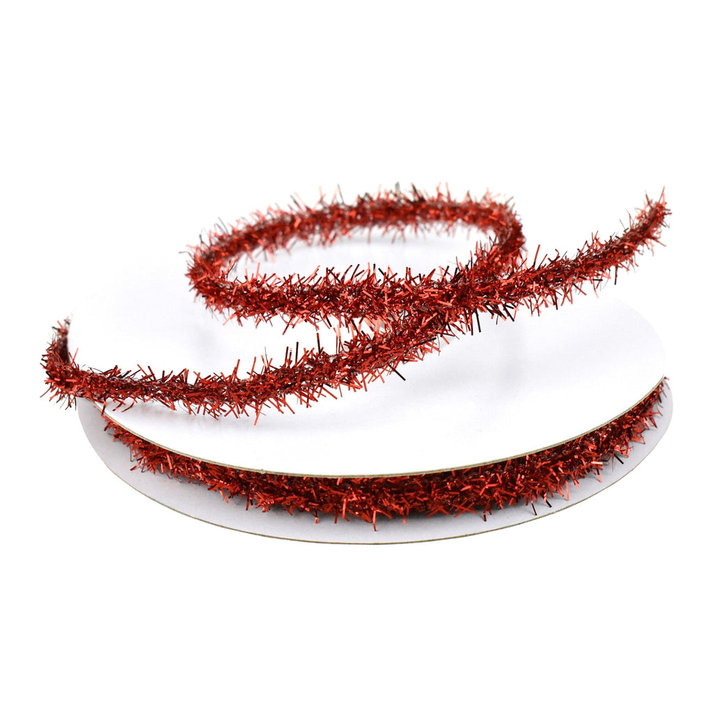 Christmas Sparkle Tinsel Cord Ribbon, 3/8-inch, 10-yard