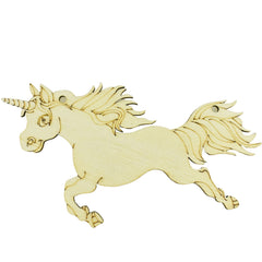 Laser-cut Wooden Unicorn, 4-Inch, 3-Piece