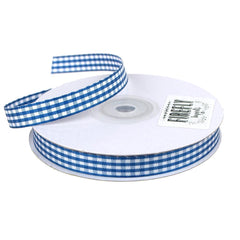 Gingham Checkered Plaid Polyester Ribbon, 3/8-inch, 25-yard