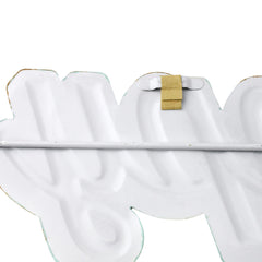 Rustic "Think Happy" Hanging Metallic Sign, 35-Inch