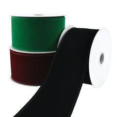 Christmas Velvet Wired Edge Ribbons, 10-yard