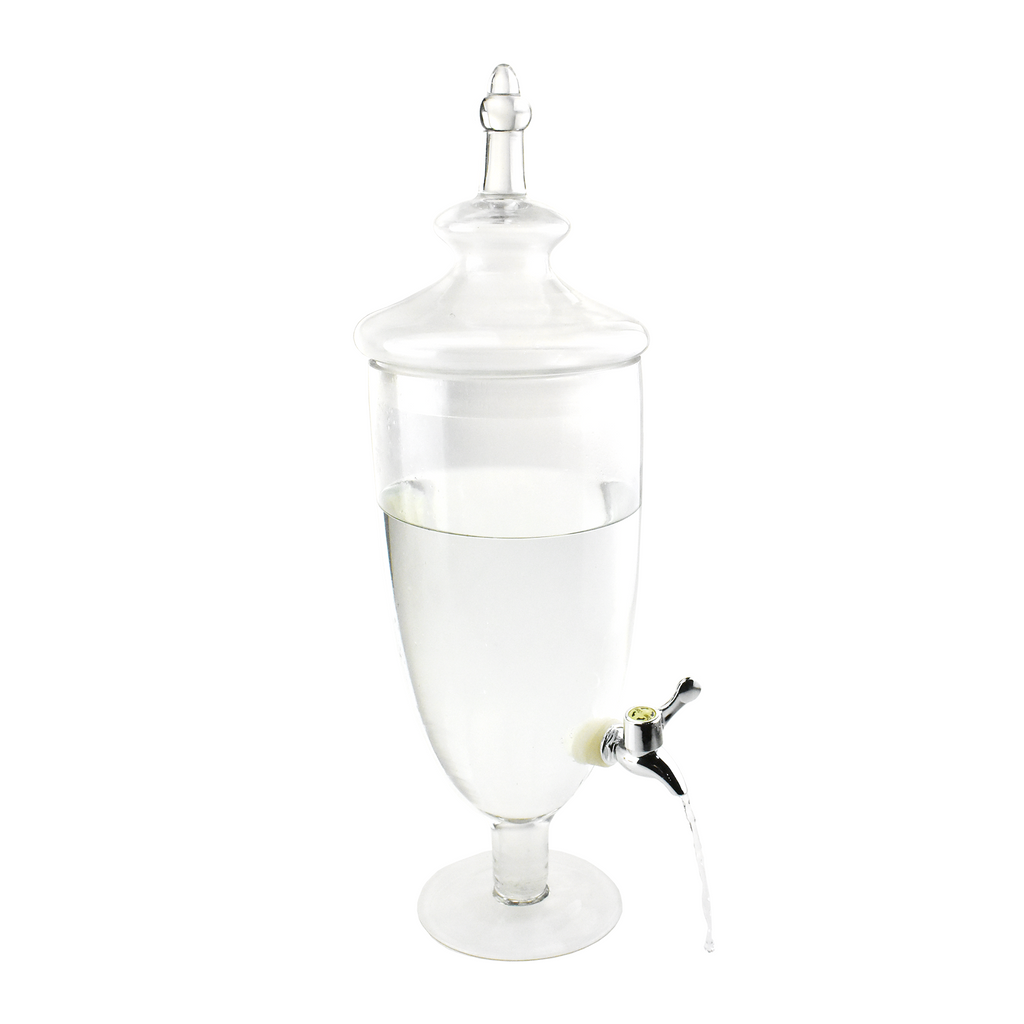 Apothecary Glass Beverage Dispenser, 19-1/2-Inch