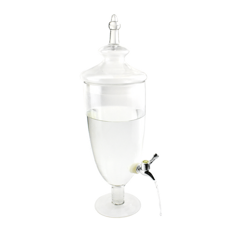 Apothecary Glass Beverage Dispenser, 19-1/2-Inch