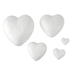 Assorted Polyfoam Craft Hearts, 15-piece