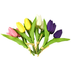 Artificial Mini Tulip Cluster, 5-1/2-inch, 3-count