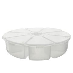 Round Organizer Box, 8-Slot, 4-Inch