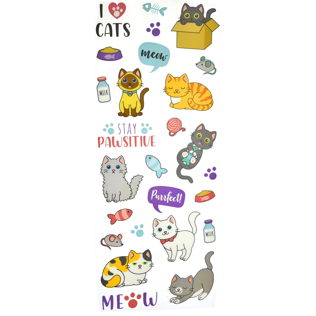 Cat Lovers Paper Craft Sticker Sheet, 1-1/2-Inch, 26-Piece