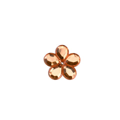 Acrylic Flower Gemstone Embellishments, 3/4-Inch, 50-Count
