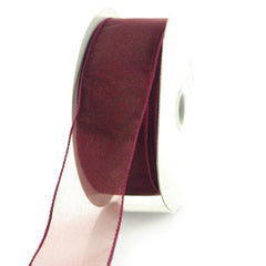 Sheer Chiffon Ribbon Wired Edge, 1-1/2-inch, 10-yard