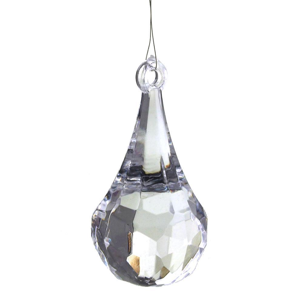 Chandelier Hanging Crystals, Raindrop, Clear, 2-Inch, 12-Piece