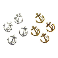 Metal Nautical Anchor Charms, 3/4-Inch, 36-Count