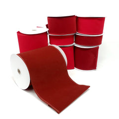 Christmas Velvet Wired Edge Ribbons, 10-yard