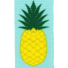 Summer Tropical Pineapples Grosgrain Ribbon, 5/8-inch, 10-yard