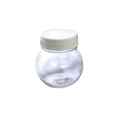 Clear Plastic Round Jar Bottle, 3-Inch, 12-Count - White
