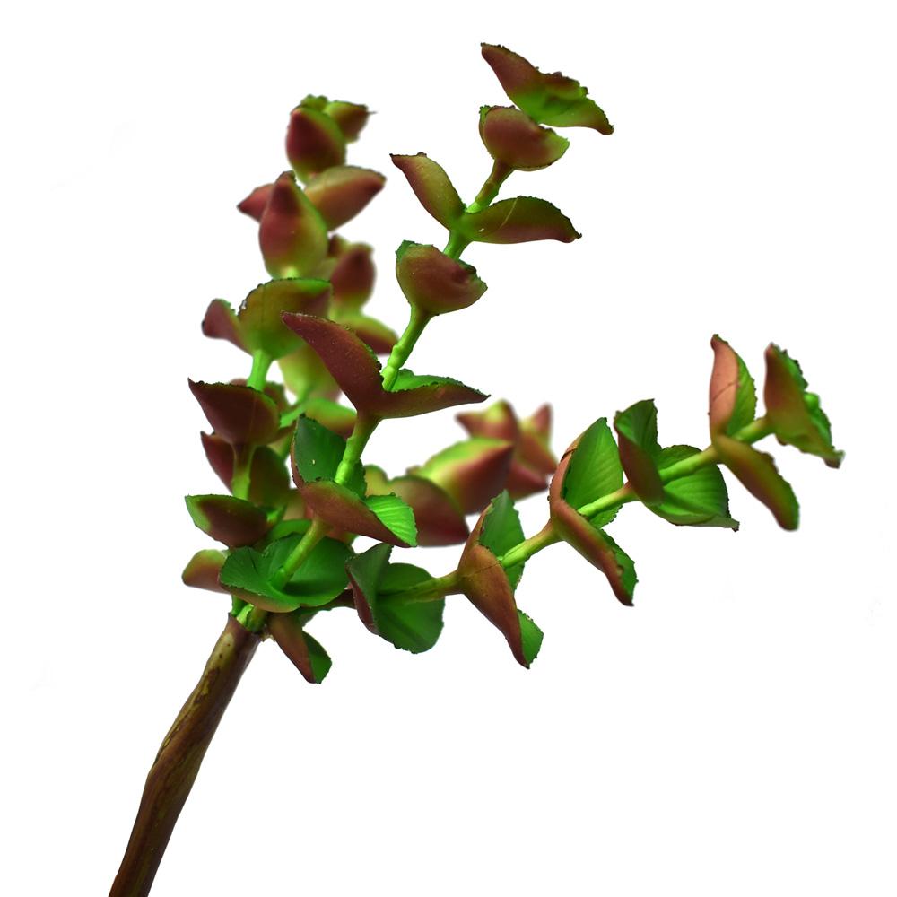 Artificial Succulent Pagoda Stem, Green/Red, 8-Inch