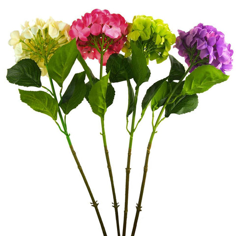Artificial Silk Hydrangea Floral Stem, 34-Inch