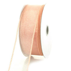 Sheer Chiffon Ribbon Wired Edge, 1-1/2-inch, 10-yard