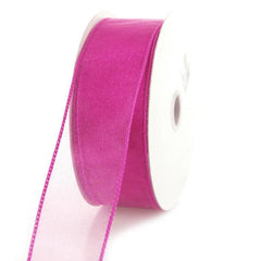 Sheer Chiffon Ribbon Wired Edge, 1-1/2-inch, 10-yard