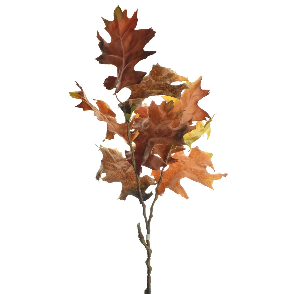 Artificial Oak Leaf Branch Stem, 24-Inch
