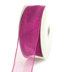 Sheer Chiffon Ribbon Wired Edge, 1-1/2-inch, 10-yard