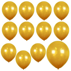 Premium Solid Color Latex Balloons, 12-inch, 72-count, Gold