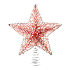 Peppermint Christmas Star Tree Topper, 11-Inch
